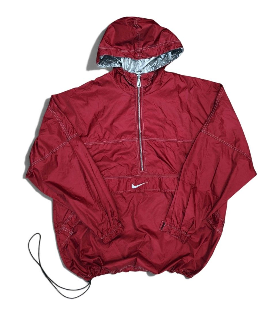 Vintage Nike 90s Anorak Jacket (Category: Coats, Jackets and Outerwear) located in Digos. Submitted by emmanuel28 (Listing ID 1464533313, Image 1). Description: Vintage Nike 90s Anorak Jacket mid swoosh, back spell out design Kangaroo pocket Size Large Dimes: 26 x 30.5 inches Excellent condition no issue Location: Davao del sur Buyer shoulders fee.