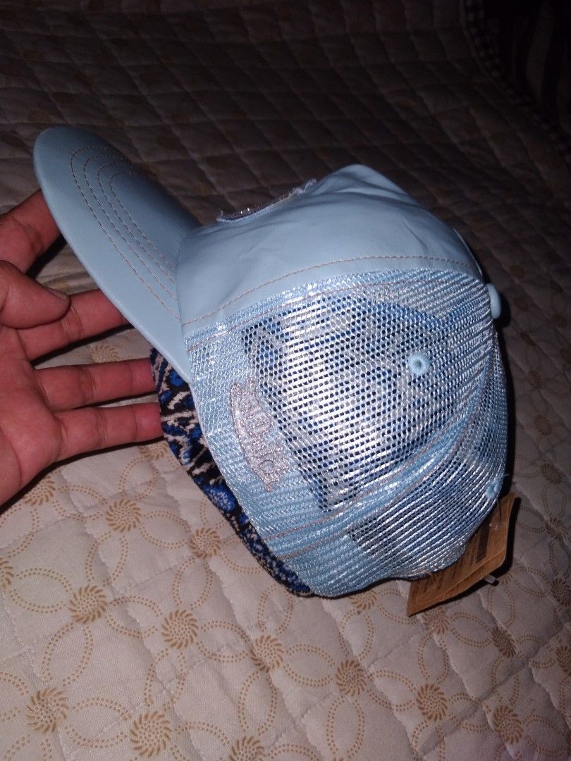Vintage Von Dutch Trucker Cap (Category: Activewear) located in Zamboanga. Submitted by zhumhazhav (Listing ID 1464529561, Image 2). Description: This is a Vintage Von Dutch Trucker cap in pastel blue color way. Features te brand classic embroidered oval logo patch on the front. One size fits most Excellent condition with hang tag Pastel blue color way No issue need wash only Check all photos for details 650+shipping fee.