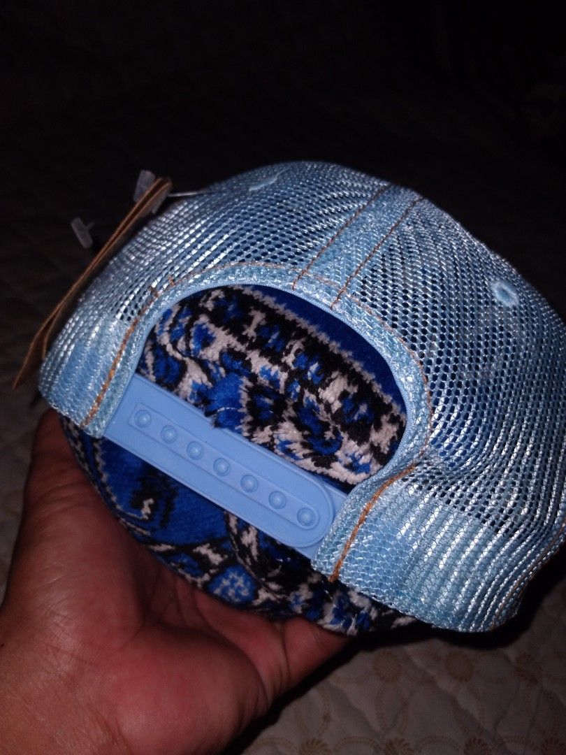 Vintage Von Dutch Trucker Cap (Category: Activewear) located in Zamboanga. Submitted by zhumhazhav (Listing ID 1464529561, Image 3). Description: This is a Vintage Von Dutch Trucker cap in pastel blue color way. Features te brand classic embroidered oval logo patch on the front. One size fits most Excellent condition with hang tag Pastel blue color way No issue need wash only Check all photos for details 650+shipping fee.