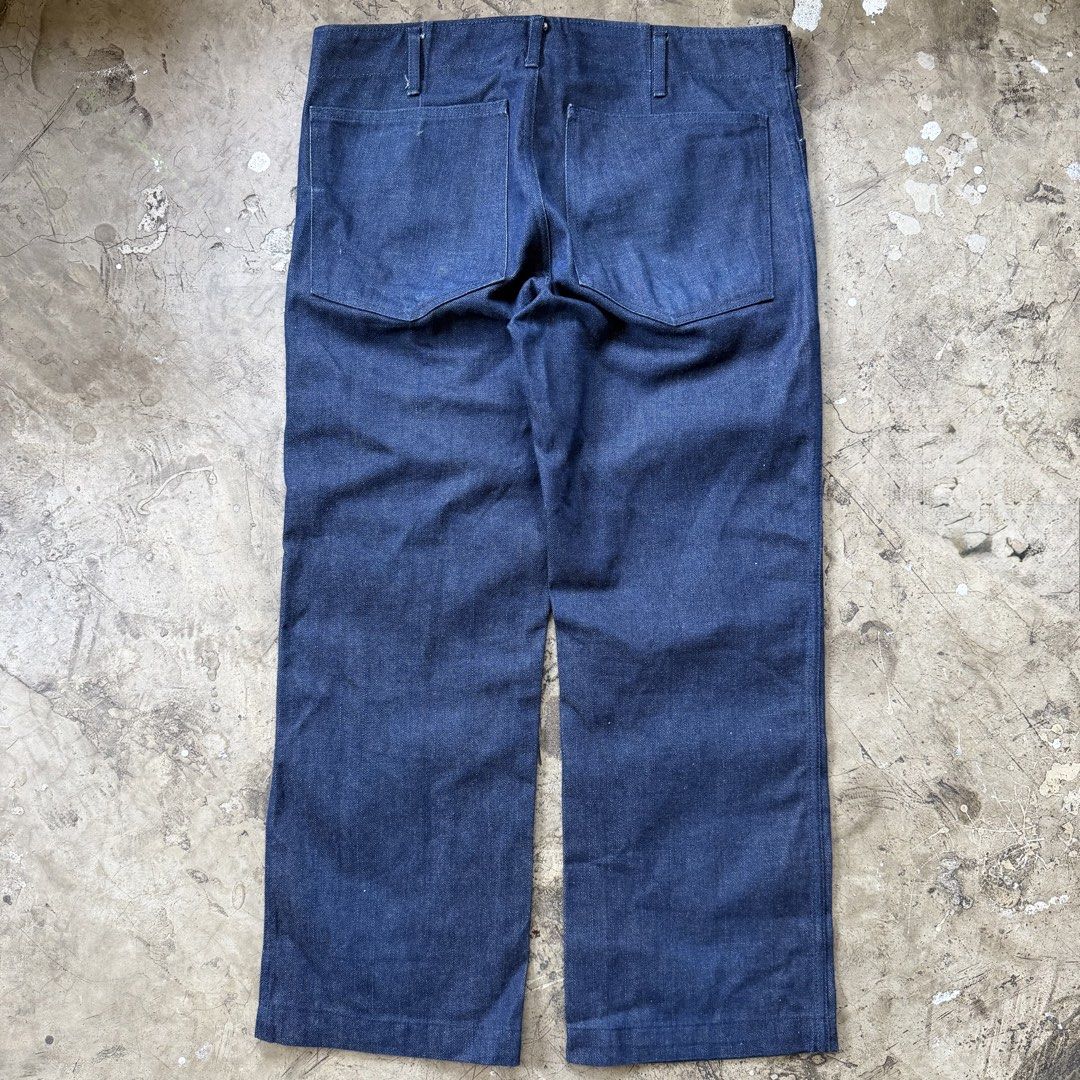 Visvim - Scout Military Denim Pants (Category: Jeans) located in Cavite. Submitted by 4118.ph (Listing ID 1464382912, Image 2). Description: Size 3 / 34 Excellent condition Waist 17” Length 36” Inseam 26” Leg opening 9.5”.