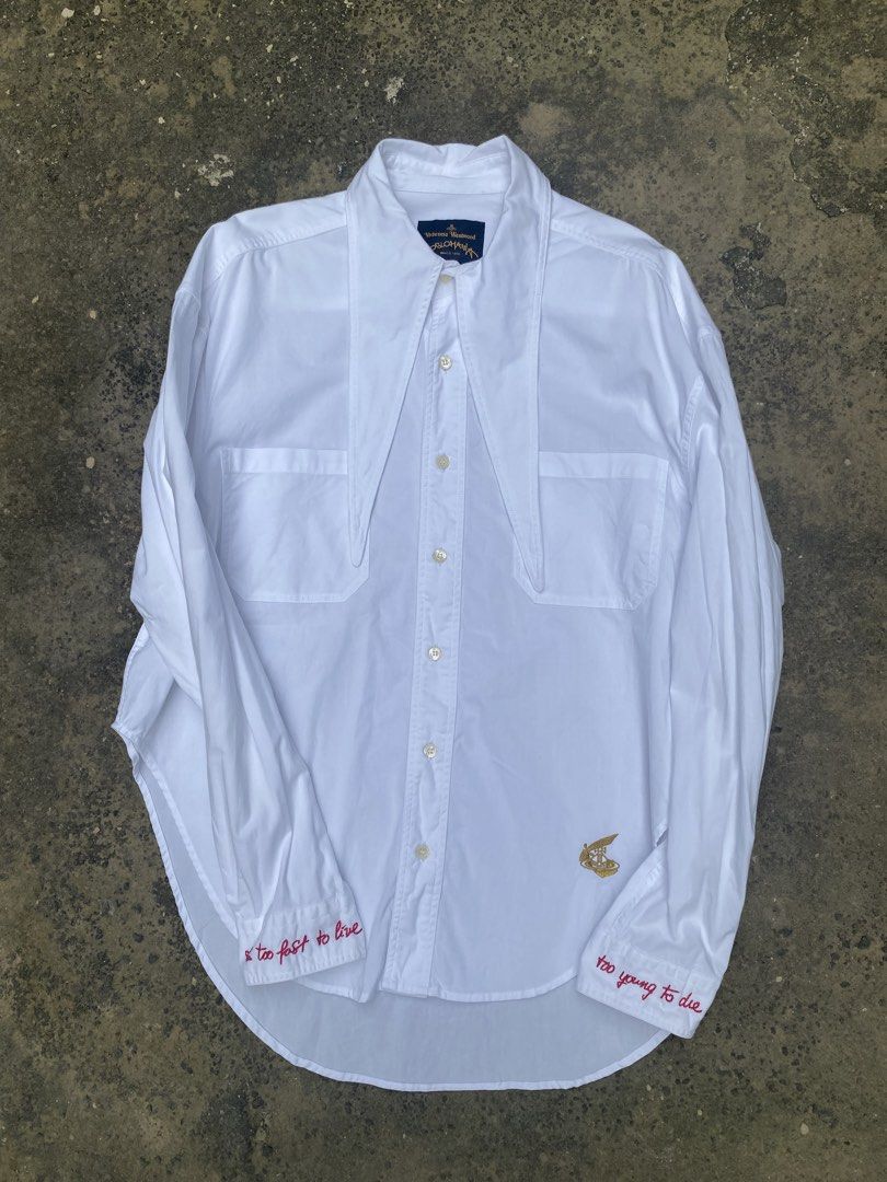 Vivienne Westwood Elongated Collar Button Down (Category: Formal Shirts) located in Subic. Submitted by curatedbyyourstruly (Listing ID 1464435131, Image 1). Description: Vivienne Westwood Elongated Collar Button Down Archive Piece Size 38 on tag Excellent Condition DM me for more information .
