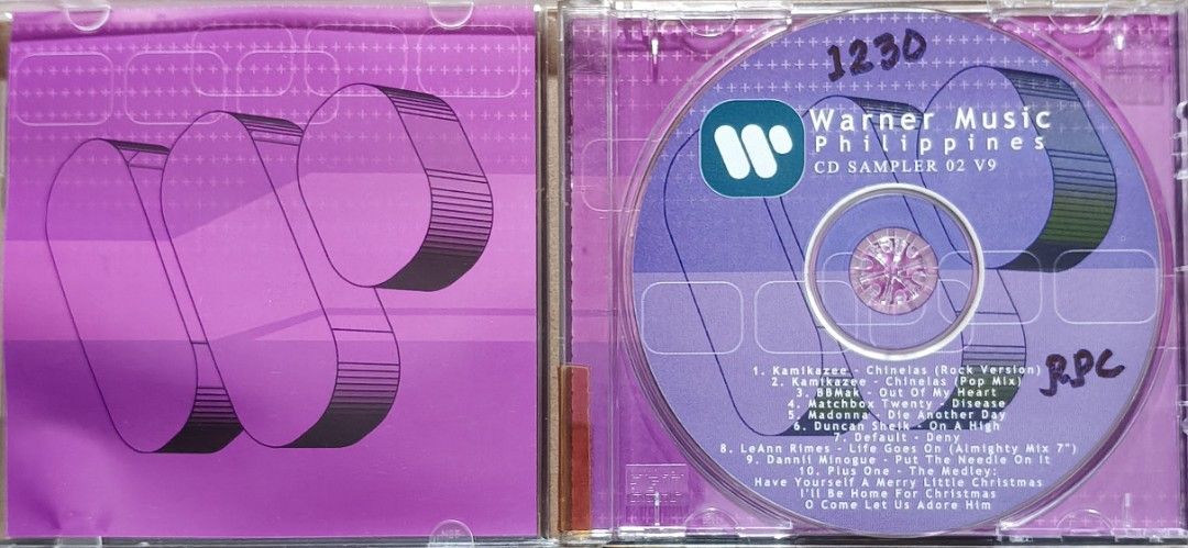 Warner Music Philippines CD Sampler 02 V9 Compilation CD (Category: CDs & DVDs) located in Manila. Submitted by ruelcabrer77078 (Listing ID 1464556029, Image 2). Description: - Warner Music Philippines CD Sampler 02 V9 - Features popular artists: Kamikazee, BBMak, Matchbox Twenty, Madonna, Duncan Sheik, Default, LeAnn Rimes, Dannii Minogue, and Plus One - Includes original album information for each track - A great compilation for fans of these a