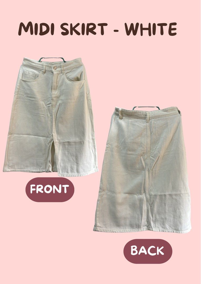 White Midi Skirt (Category: Skirts) located in Manila. Submitted by blairwinter (Listing ID 1464533593, Image 1). Description: .