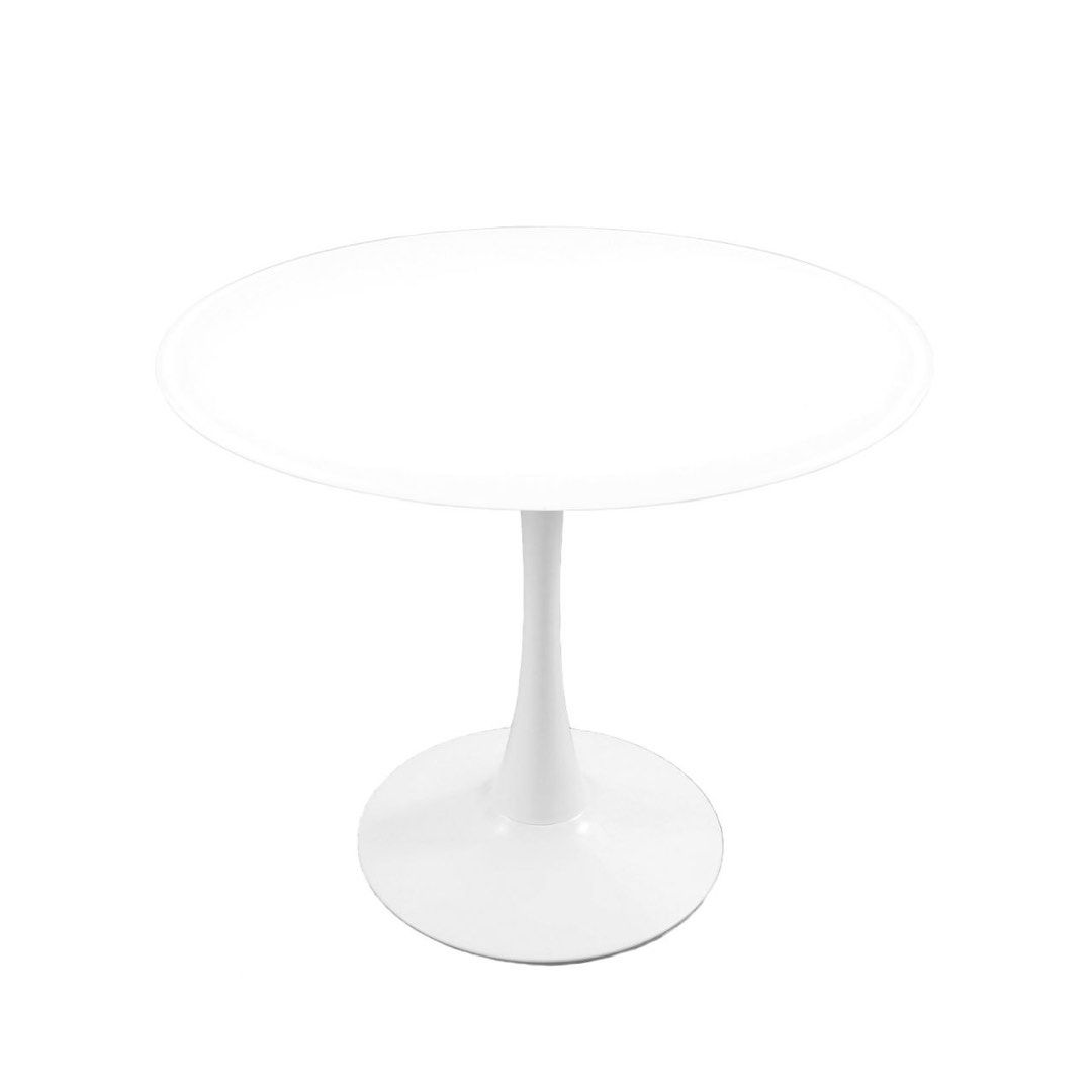White Tulip Style Round Dining Table (Category: Tables & Sets) located in Pasig City. Submitted by jesych (Listing ID 1464371468, Image 2). Description: - Round white dining table - Dimensions: 120cm diameter, 70cm height - Base width: 64cm - Comfortably seats 4-6 people - Ideal for dining rooms or kitchens - Simple, modern design.