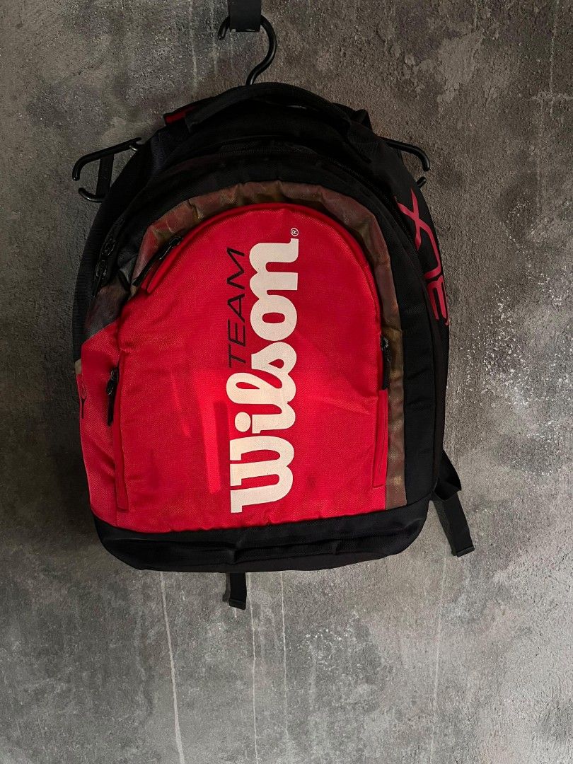 Wilson Badminton bag (Category: Backpacks) located in Manila. Submitted by _thrift_time (Listing ID 1464567548, Image 1). Description: Thrifted Excellent condition Authentic Issue: None.
