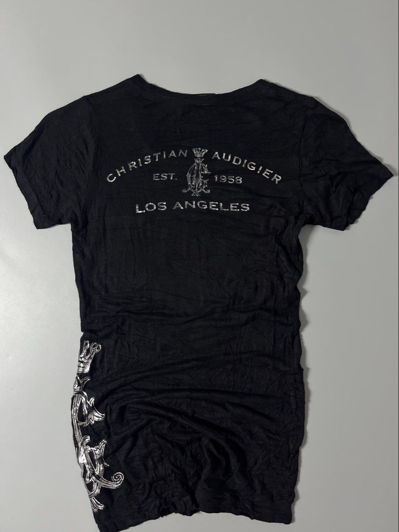 Y2K CHRISTIAN AUDIGIER TOPS (Category: Others Tops) located in Mabalacat. Submitted by bizzybones (Listing ID 1464427840, Image 3). Description: “26Length “14Width Authentic/Legit Very good condition Mop gcash courier jnt.