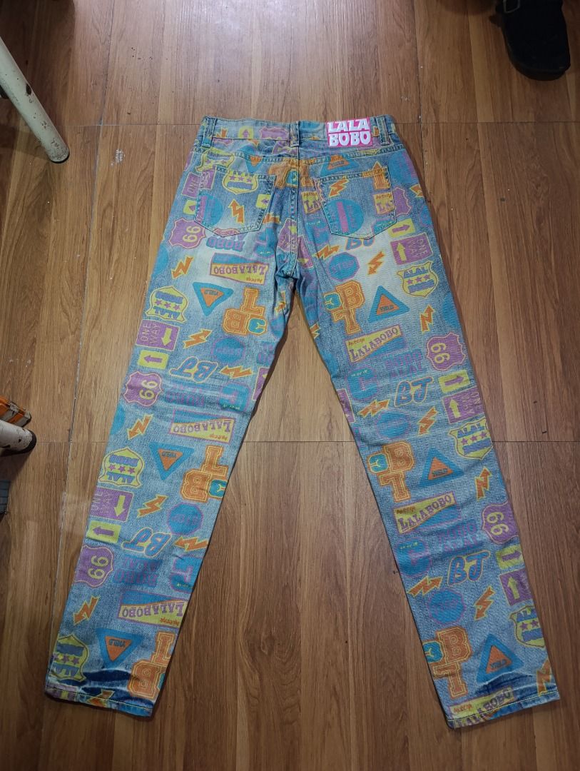 Y2k Lalabobo Jeans For Men (Category: Jeans) located in Bulacan. Submitted by koritooo (Listing ID 1464427100, Image 1). Description: Y2k Lalabobo Jeans For Men Good as new no issue Complete tags/ Wash tags Size M Dimensions: 30 Width 40 Length 7 Hem Color rate: 10/10.