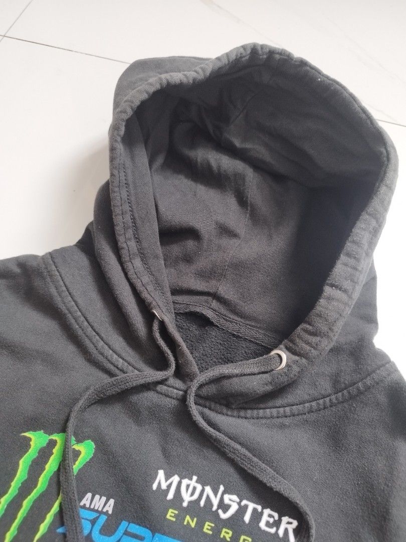 Y2k Monster Energy Motorcross (Category: Hoodies) located in Davao. Submitted by archivethrpy (Listing ID 1464483499, Image 3). Description: Y2k Monster Energy Motorcross Dimes: 21 x 27.5 Issue: missing tag minor loose stitch on tag, needs wash DM for more details 📥.