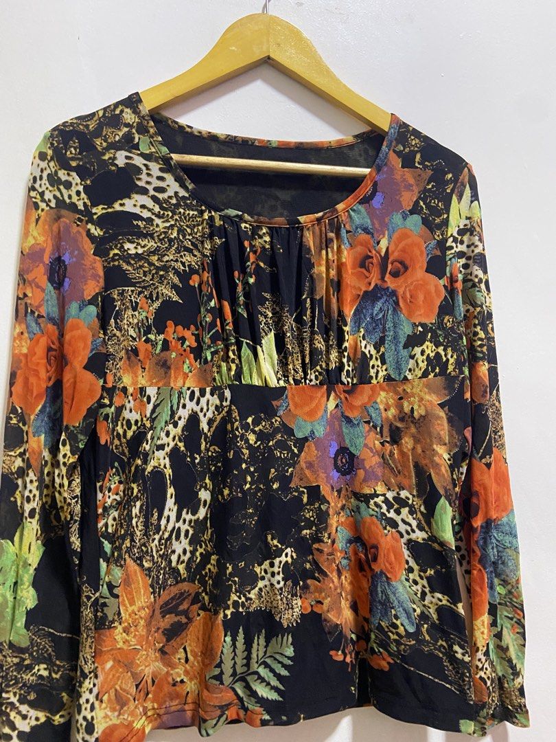 y2k patchwork floral patterns with leopard and cheetah animal prints. (Category: Longsleeves) located in Cagayan de Oro. Submitted by timeless_trends (Listing ID 1464480111, Image 2). Description: dm for more details .