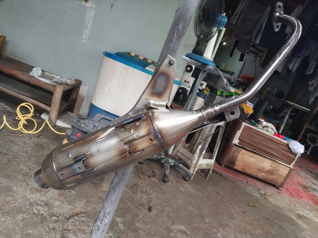 Yamaha Exhaust Pipe for Motorcycle (Category: Mufflers, Exhaust Parts & Accessories) located in Quezon City. Submitted by madelrivera (Listing ID 1464386719, Image 2). Description: Sa mga nag hahanap pm kayo --- Ready for swap: ( RATLOOK STOCK PIPE ). *BUFFING *FULL BURN TITANIUM *FULL COATING HIGHTEMP/ TOP COAT. --- AVAILABLE FOR: * mioi 125 /m3 OR soul i 125/msi 125 or mio gear 125 or fazzio 125 = 1300 ADD SWAP --- WITH FREE INSTALL. (BAKLAS KA