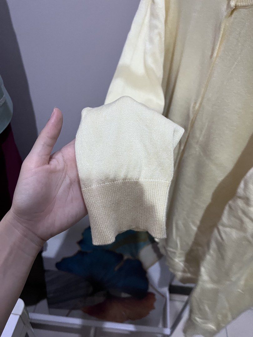 Yellow Basic Cardigan (Category: Coats, Jackets and Outerwear) located in Shah Alam. Submitted by amrabox (Listing ID 1464453710, Image 2). Description: Nego til letgo - can ask for more detail measurements - buy more to get cheaper price.