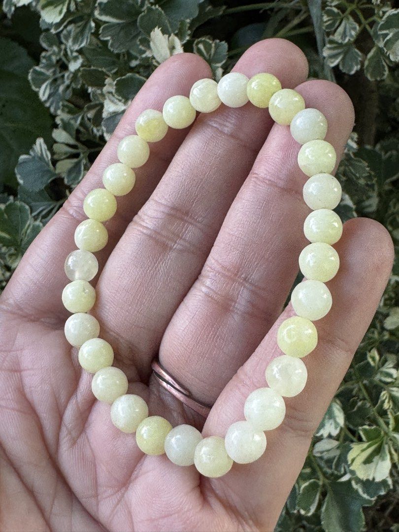 YELLOW JADE BRACELET 🍉 B1_JC038 (Category: Bracelets) located in Bulacan. Submitted by selling_low_by_bella_ben (Listing ID 1464378539, Image 3). Description: YELLOW JADE 🍉 B1_JC038 🏷️ 150 each (2pcs avail) 6+ mm beads, 16 cm wrist.