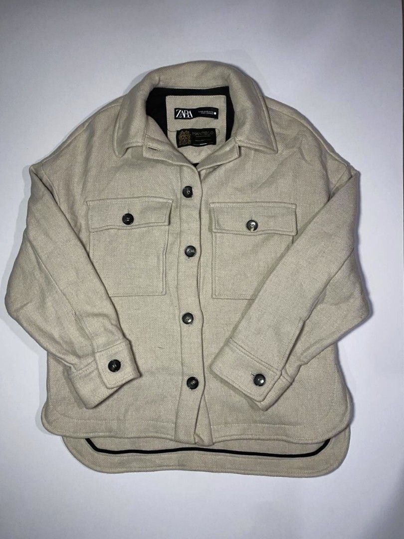 Zara beige wool-blend jacket (Category: Coats, Jackets and Outerwear) located in Siniloan. Submitted by kennethrubis (Listing ID 1464466681, Image 2). Description: 📐DIMES: W22 L front24.5 back 27.5 ✨ IN VERY GOOD CONDITION 📍 SINILOAN LAGUNA LOCATION 🚚 WE SHIP VIA J&T.