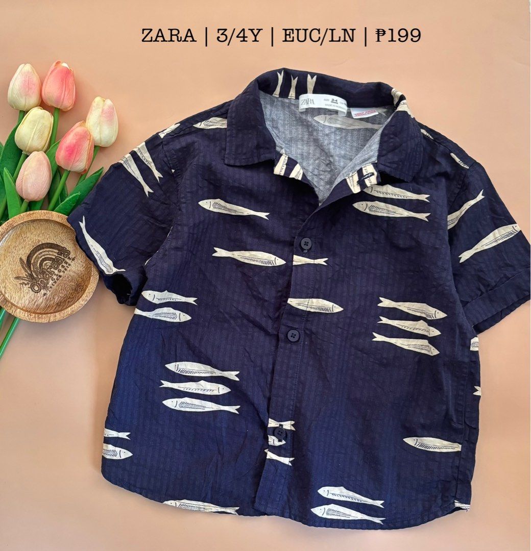 ZARA BUTTON DOWN POLO 3/4Y (Category: Babies & Kids Fashion) located in San Pablo. Submitted by majhoii (Listing ID 1464419299, Image 1). Description: PRELOVED Likenew zara polo 3/4y ₱199 only + sf.