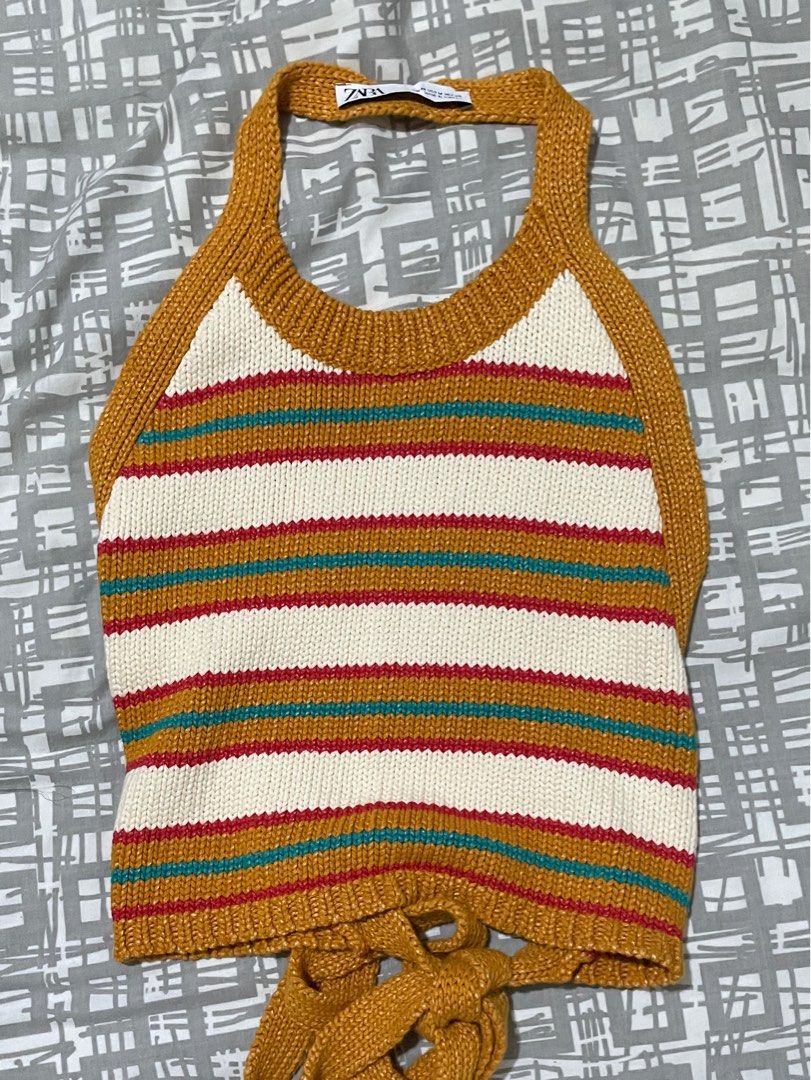 Zara Knitted Stripes Top (Category: Blouses) located in Paranaque City. Submitted by preloveeed890 (Listing ID 1464376694, Image 1). Description: brand new, only fitted and kept in storage.