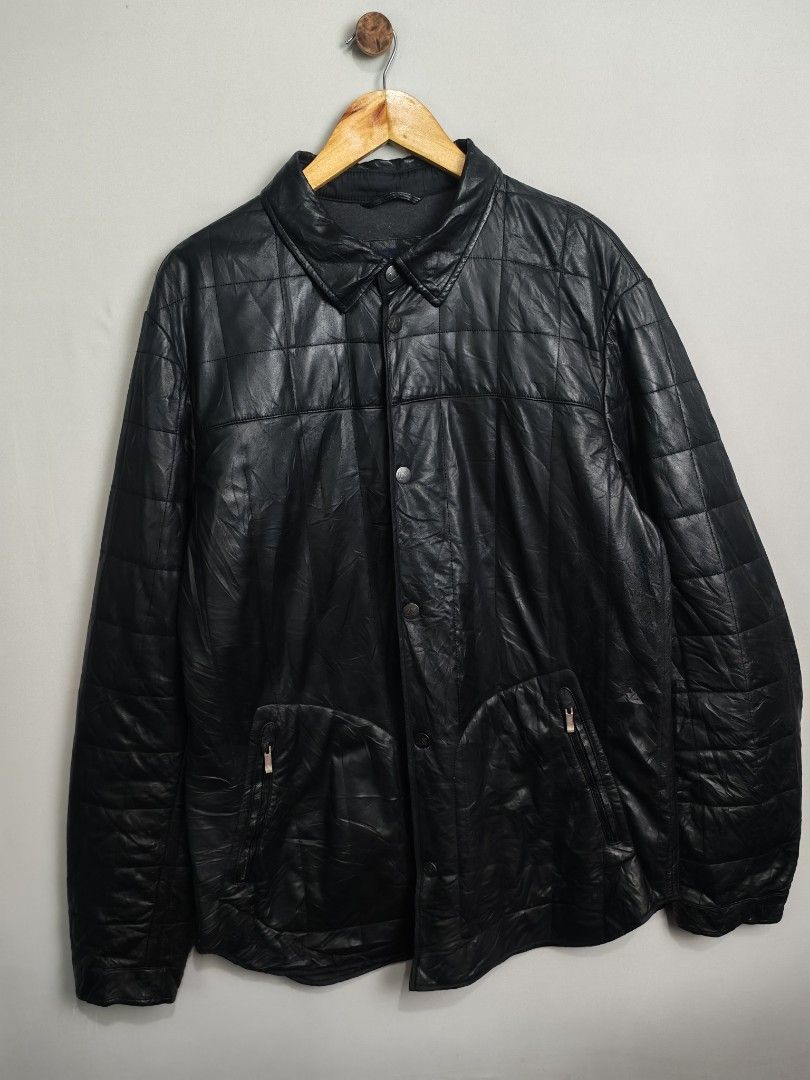 Zegna ZZegna Leather Jacket (Category: Coats, Jackets and Outerwear) located in Baguio. Submitted by luxuryph2600_eric (Listing ID 1464492152, Image 2). Description: ZZegna Leather Jacket 📌 Details⬇️⬇️⬇️ 📍Excellent Condition 📍Dimes 24*29 📍Color Rate 10/10 📍Size XtraLarge XL 💰 PRICE 2500 FREE SHIPING 📌Loc. Baguio City Shipping Via J&T Reminder : Items are Thrifted and carefully Selected from Thrift Stores/Box/Bales Photos are Provided for S