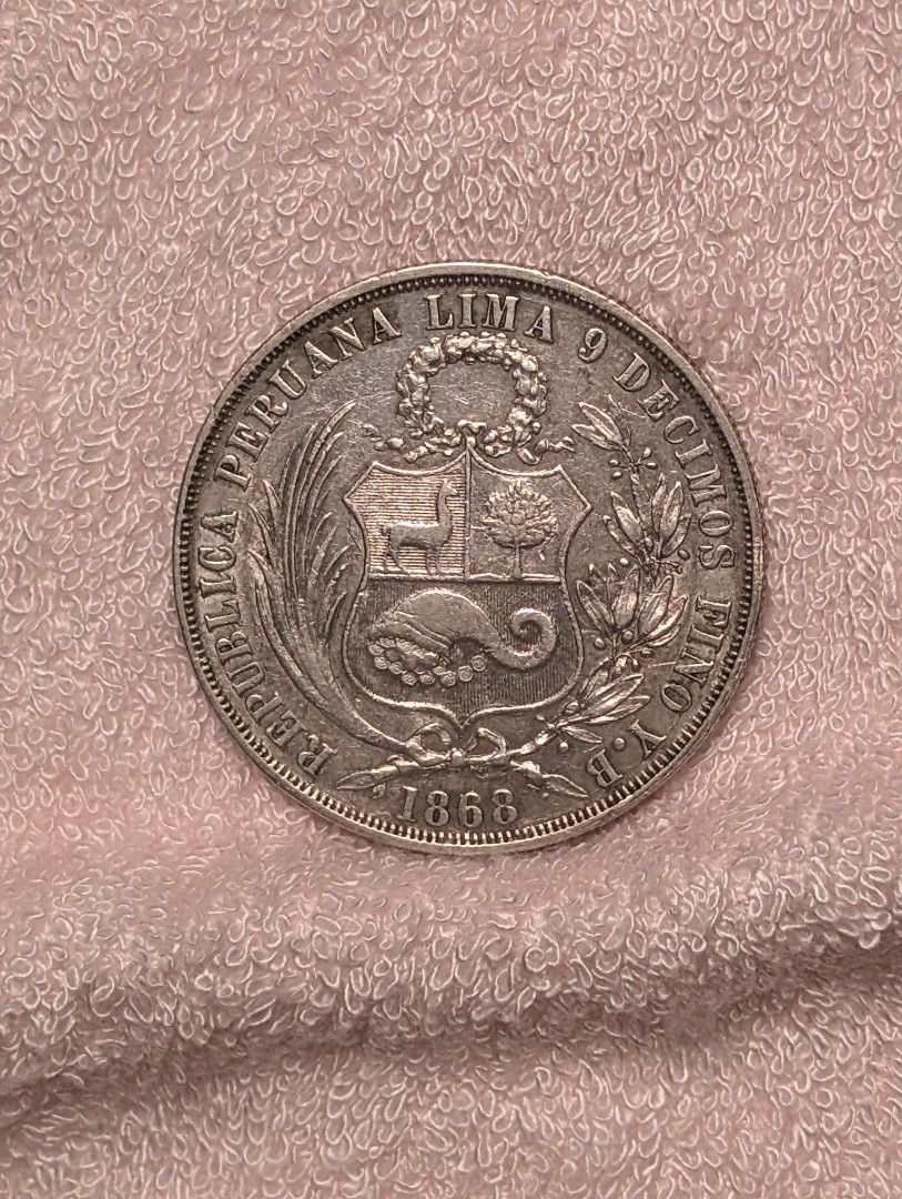 1868 Peru 1 Sol Silver Coin Antique (Category: Currency) located in Marikina City. Submitted by mrtncdrc (Listing ID 1464584465, Image 2). Description: .