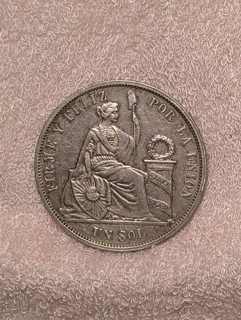 1868 Peru 1 Sol Silver Coin Antique (Category: Currency) located in Marikina City. Submitted by mrtncdrc (Listing ID 1464584465, Image 1). Description: .