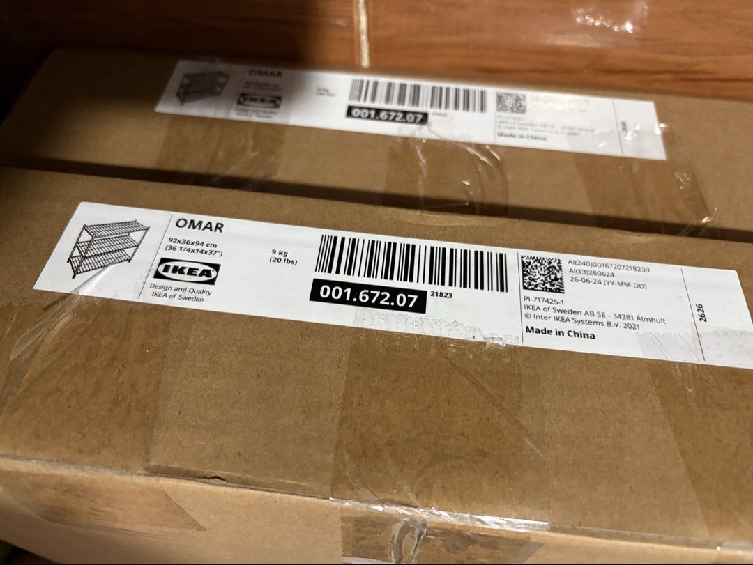 1 set IKEA OMAR Shelf unit Galvanized 92x36x94 cm (Category: Shelves, Cabinets & Racks) located in Manila. Submitted by discel (Listing ID 1464703485, Image 1). Description: - Brand: IKEA OMAR - Condition: Brand new, unopened box straight from the warehouse - Dimensions: 92 x 36 x 94 cm - Material: Heavy-duty galvanized steel with wire shelves - Features: 3 tiers and adjustable legs for uneven floors - Ideal for: Pantry, garage, or storage room o