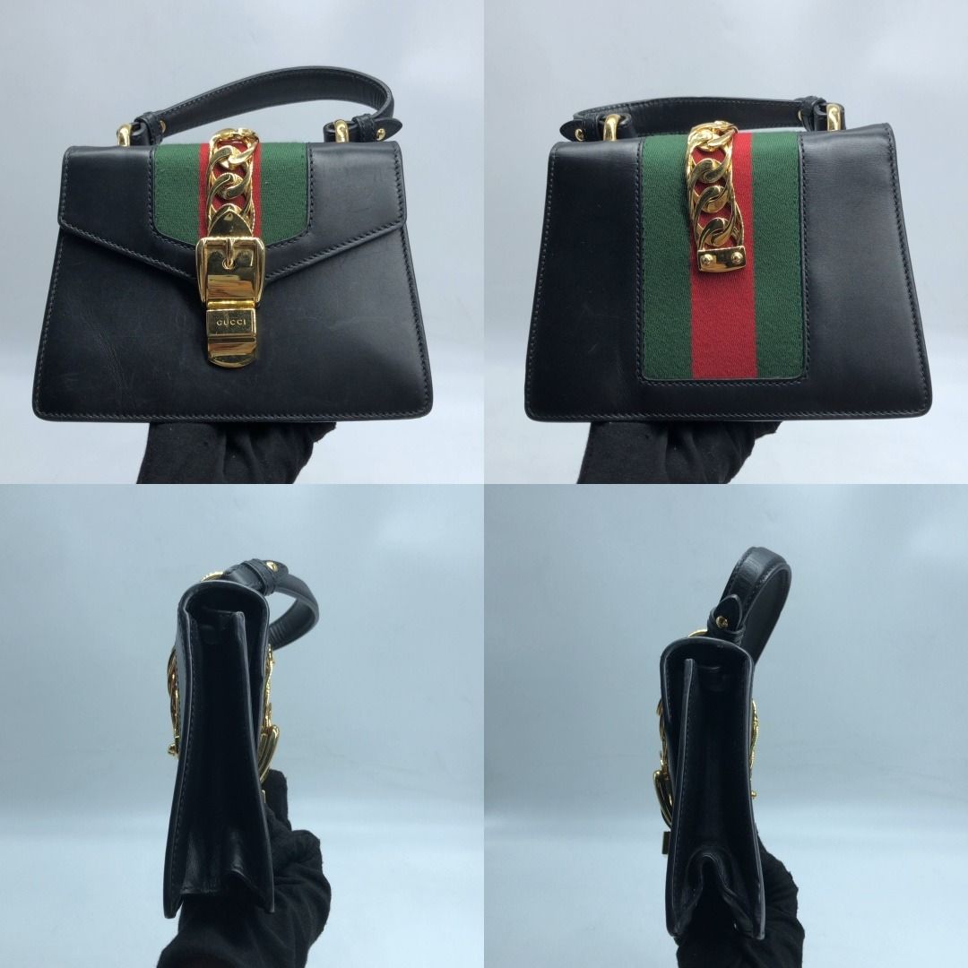 267009462 GUCCI BAG SYLVIE 470270 MINI TOP HANDLE MISSING STRAP (Category: Luxury Bags & Wallets) located in Taguig. Submitted by ecoring.ph (Listing ID 1464589027, Image 2). Description: ◆CONDITION: B- ◆DESCRIPTIONS: (Other defects/info:) OUTER: The body of the bag is scratched, scuffed, stained, dirty, wrinkled, and deformed, has press marks, and shows signs of use. The bottom and bottom corners of the bag are scratched, scuffed, stained, dirty