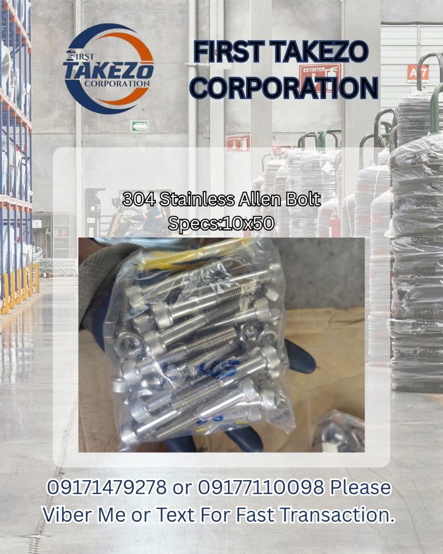 304 Stainless Allen Bolt Specs:10x50 (Category: Home Improvement Tools & Accessories) located in Manila. Submitted by 09171479278_elsie. (Listing ID 1464577683, Image 1). Description: 304 Stainless Allen Bolt Specs:10x50 .