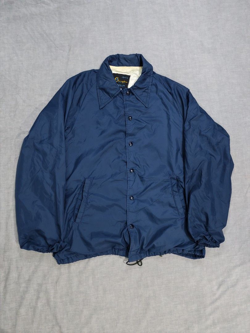 60s champion ball state coach jacket (Category: Coats, Jackets and Outerwear) located in Baguio. Submitted by used_clothing2600 (Listing ID 1464583646, Image 1). Description: 60s champion ball state coach jacket made in USA size large good condition pit to pit 24 inches length 28.5 inches P 2,500.