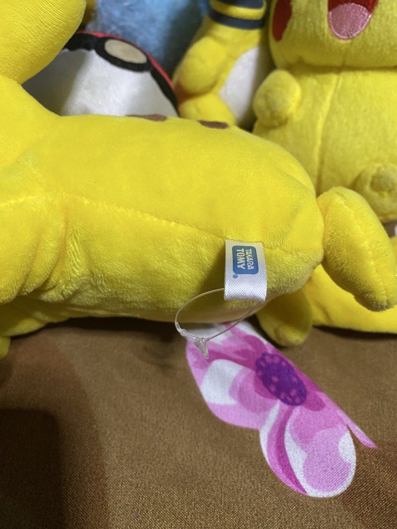 6pcs Bundle Pokemon Plush (Category: Plushies & Soft Toys) located in Los Banos. Submitted by chus.things (Listing ID 1464740419, Image 2). Description: Welcome to Chus Things! Selling Pokemon Bundle (6pcs) 1. Banpresto Squirtle Huggable Plush Large (no paper tag) w/ readable tag 2. Tomy Sandshrew Reversible Pokeball Small (no paper tag) w/ readable tag; usable zipper 3. Takara Tomy Pikachu Mascot Size (no paper tag) 4. Takara Tomy Pikachu Beaded