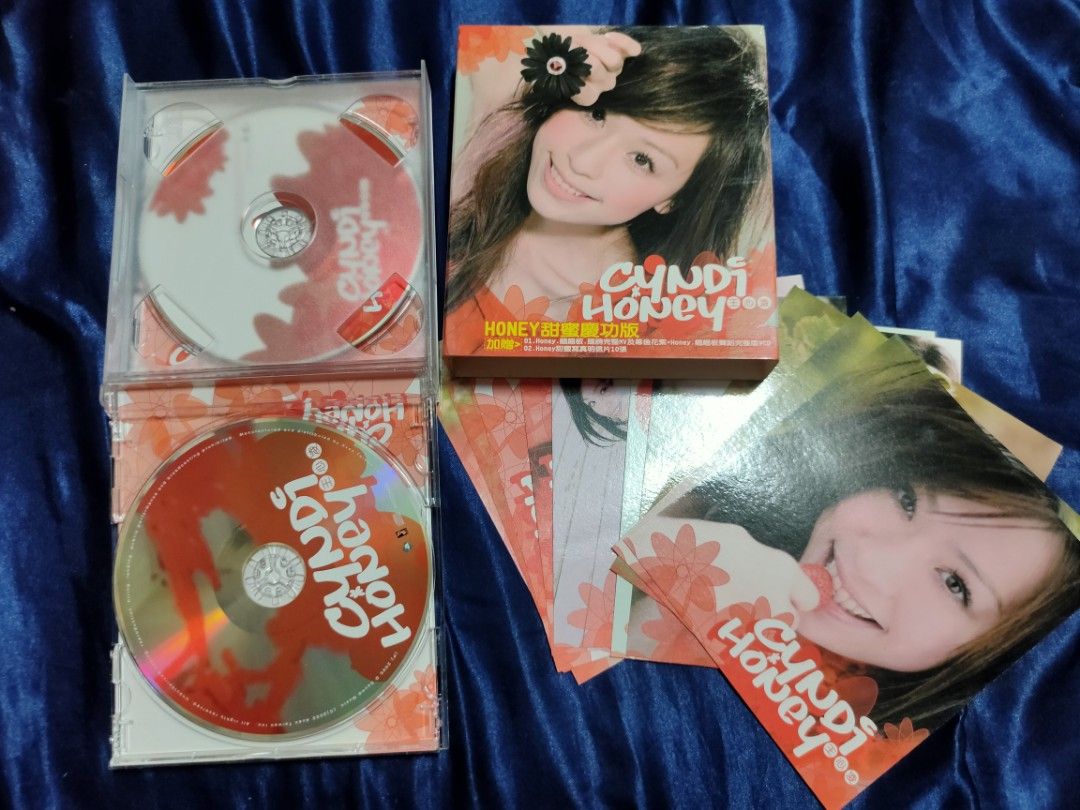 Cyndi Wang 王心凌 Honey 甜蜜慶功版 CD VCD カード10枚 王心凌- HONEY 甜蜜慶功板CD+VCD , 興趣與休閒, 樂器、音樂相關, CD