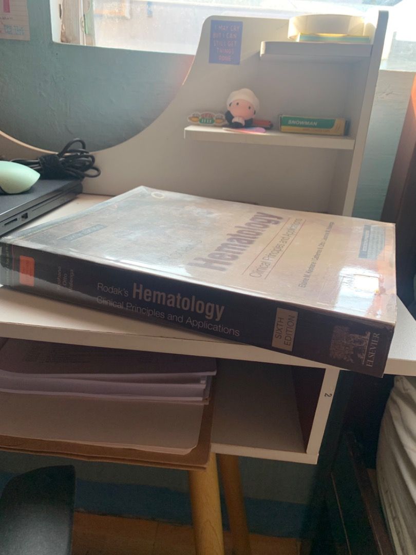 📕 Rodak’s Hematology — 6th Edition (Category: Textbooks) located in Trece Martires City. Submitted by otter.moon (Listing ID 1464570381, Image 2). Description: ✨ All books are AS NEW CONDITION • Never used • With plastic cover • No highlights • No writings • Very well-kept 📕 Rodak’s Hematology — 6th Edition 💰 ₱1,100 .