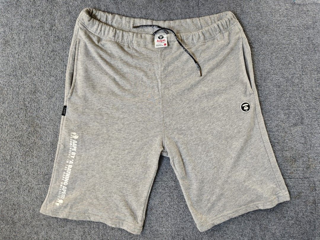 Aape | By a Bathing Ape sweat short - Grey (Category: Shorts) located in Midsayap. Submitted by indigoventure (Listing ID 1464658076, Image 3). Description: No Issue Excellent Condition ✨ Authentic ✨ (measurements) Waistline - 36 to 40 (free size) Length - 23 made in japan.