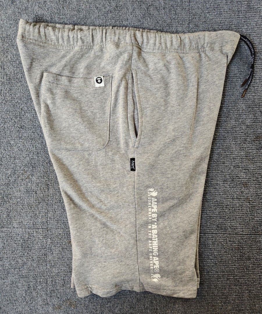 Aape | By a Bathing Ape sweat short - Grey (Category: Shorts) located in Midsayap. Submitted by indigoventure (Listing ID 1464658076, Image 1). Description: No Issue Excellent Condition ✨ Authentic ✨ (measurements) Waistline - 36 to 40 (free size) Length - 23 made in japan.