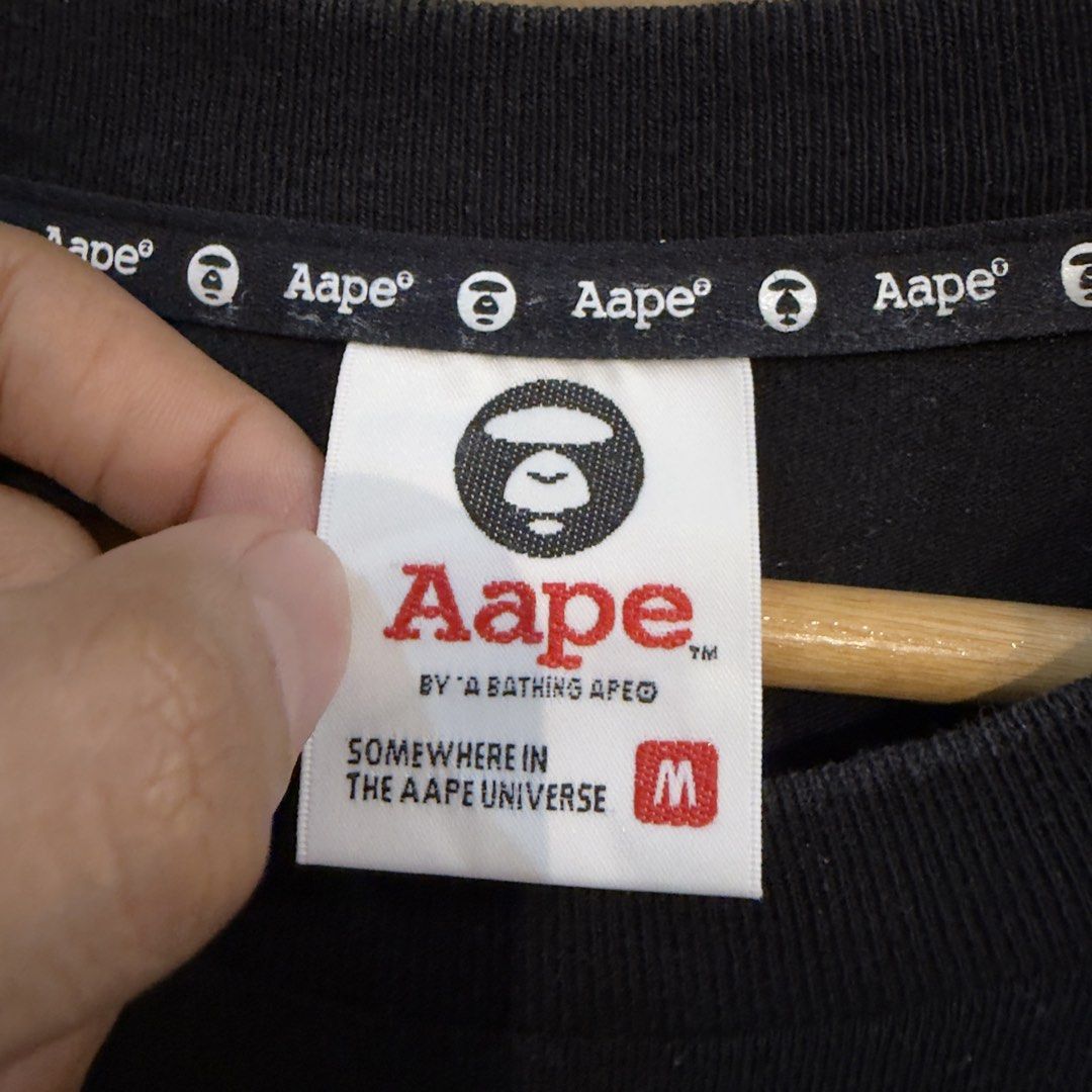 Aape Black Moonface Logo Thunder Shirt (Category: Tshirts & Polo Shirts ) located in Manila. Submitted by jerichomal82553 (Listing ID 1464747450, Image 3). Description: Aape Black Moonface Logo Thunder Shirt 22 by 29 Excellent Condition Complete Tags CLAIM 1500.
