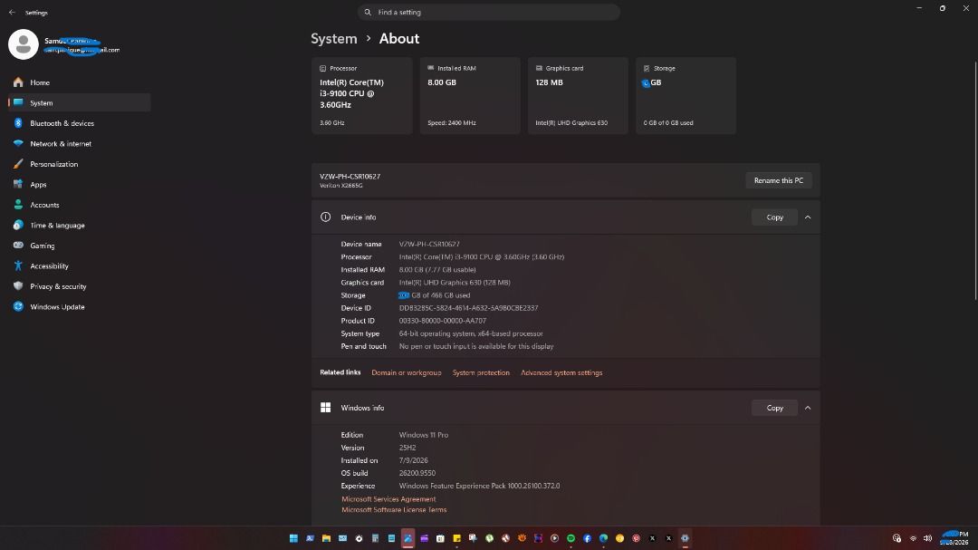 Acer Veriton i3-9100 SFF Desktop (Category: Desktops) located in Silang. Submitted by sampanique (Listing ID 1464643566, Image 2). Description: Acer Veriton X2665g Intel i3-9100 8GB DDR4 Memory 2X4Gb Kingston UHD Intel integrated Graphics DisplayPort 1.2; HDMI 1.4; VGA 1Tb Hard Disk 2X500GB M.2 2280/2230 M-key (PCIe 2.0 x4, NVMe); M.2 2230 (WiFi/BT)AVAILABLE Realtek Audio Gigabit LAN, jack & ports ZEUS RGB K.B. mouse Complete Peripherals Gagamiti
