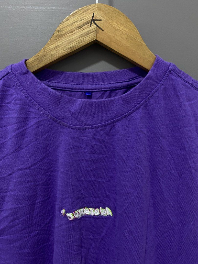 Ader Error 2020 Spring Summer Purple T-Shirt (Category: Tshirts & Polo Shirts ) located in Manila. Submitted by castromerb32733 (Listing ID 1464714636, Image 2). Description: Adererror Embroid 22x28 Need wash Dm!.