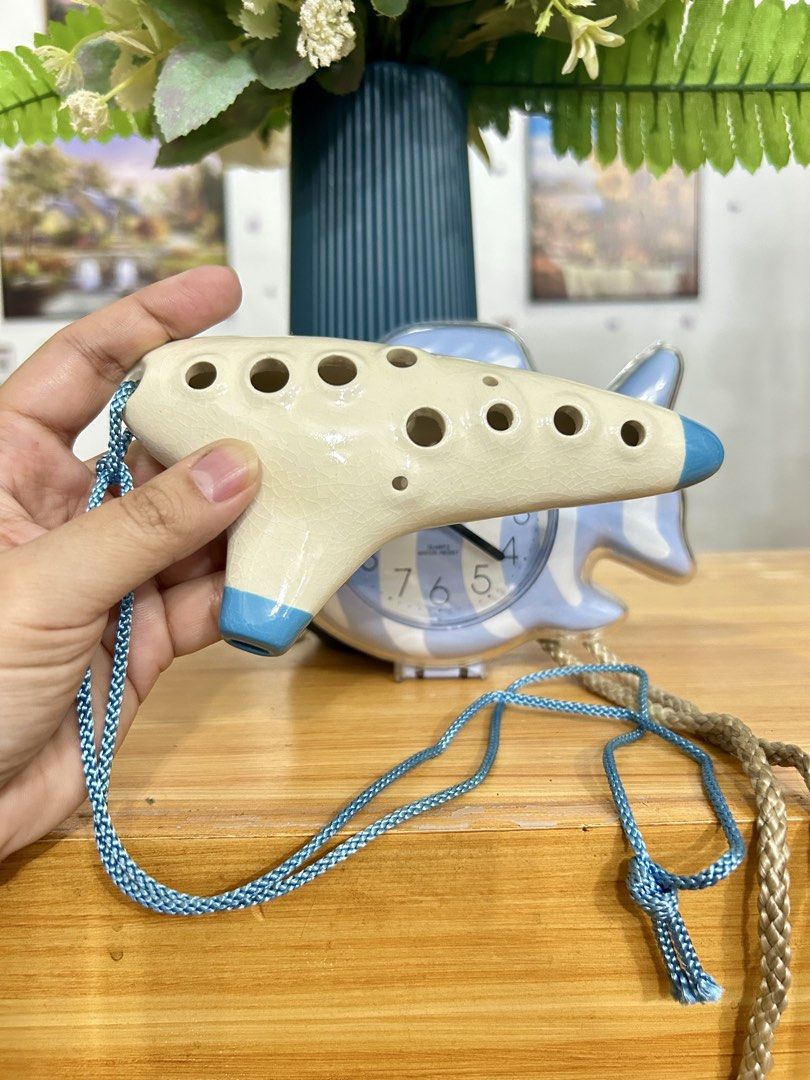 ADESSO Fish-Shaped Bathroom Clock & Ocarina (Category: Clocks) located in Bustos. Submitted by gthings.collectibles (Listing ID 1464674120, Image 3). Description: ✨ TAKE ALL / BUNDLE FOR SALE (As-Is) ✨Looking for unique aesthetic room decor ?Get these two eye-catching items for a very low bundle price! Take all for ₱380 only!! 1. ADESSO Fish-Shaped Bathroom Clock 🐠 Condition: NOT WORKING (Selling AS-IS). Note: Super cute retro light blue tropica