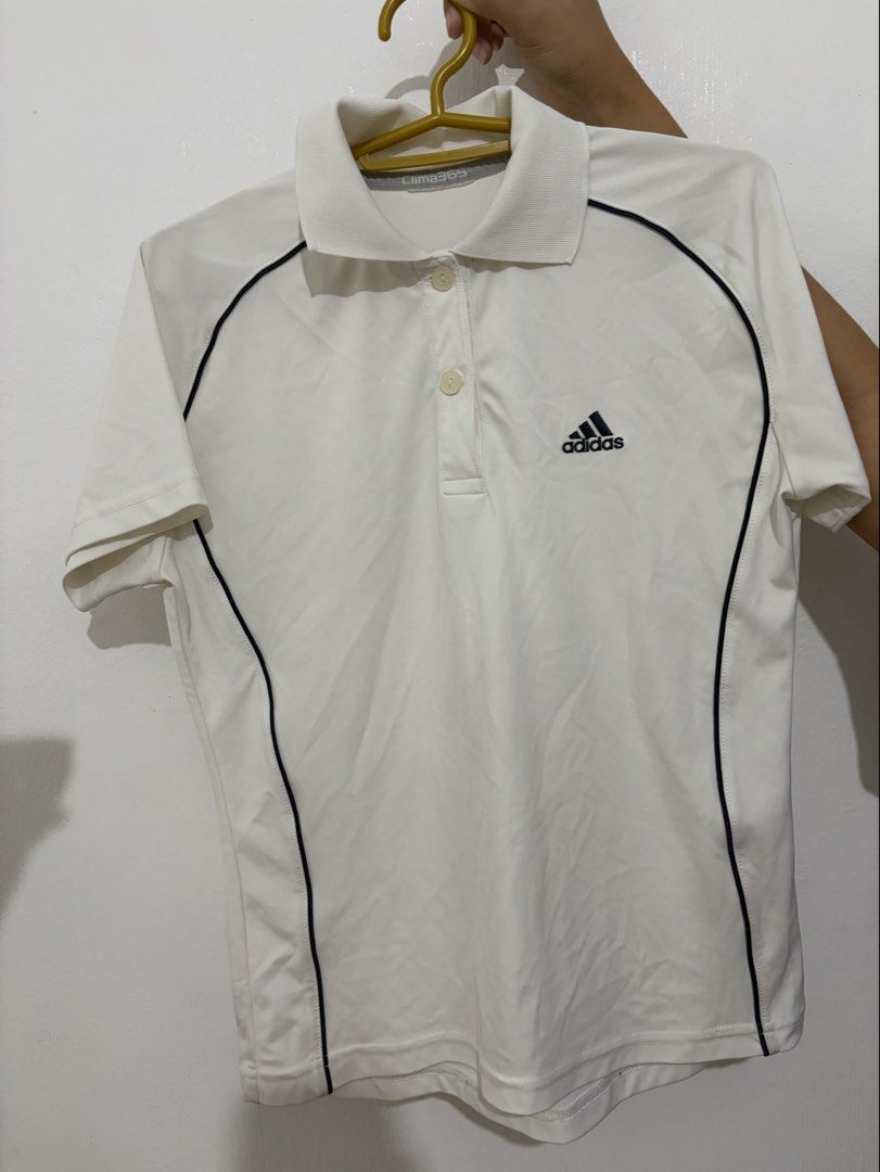 Adidas Polo Shirt (Category: Activewear) located in Manila. Submitted by michaelvin86286 (Listing ID 1464597661, Image 2). Description: off white color, medium size keri small-medium, maganda fit!.