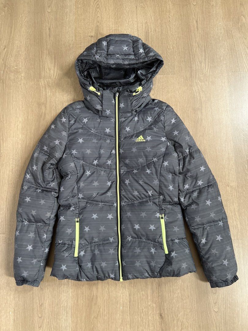 Adidas Star Pattern Puffer Jacket (Category: Coats, Jackets and Outerwear) located in Angeles City. Submitted by mark.happenss (Listing ID 1464622415, Image 1). Description: Adidas Star Pattern Puffer Jacket Waist: 18 Length: 26 .