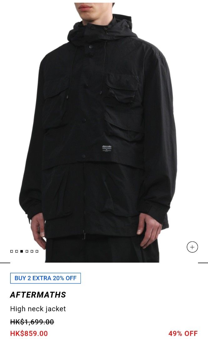 Aftermaths Black High Neck Multi-Pocket Oversized Nylon Utility Parka (Category: Coats, Jackets and Outerwear) located in Pasig City. Submitted by hustlexcurate (Listing ID 1464718565, Image 2). Description: Aftermaths Black High Neck Multi-Pocket Oversized Nylon Utility Parka Size MEDIUM on tag fits XL Dimensions: 25X28.