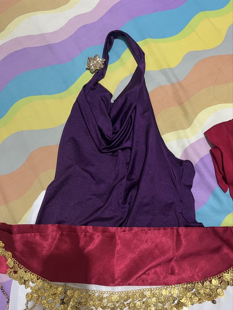 Aladdin inspired halloween costume (Category: Sets or Coordinates) located in Mandaue City. Submitted by zinniaxclaire (Listing ID 1464659696, Image 2). Description: Sold as set Used once Pm me for when worn picture Top - size M Bottom - freesize up to XL.