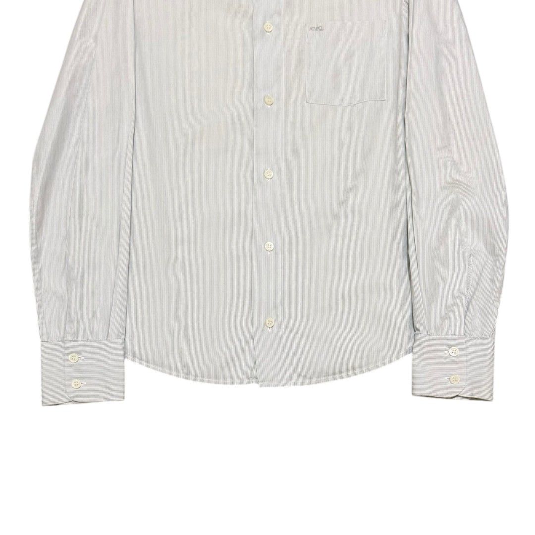 ALEXANDER MCQUEEN STRIPED BUTTON UP LONGSLEEVES SHIRT (Category: Formal Shirts) located in Dinalupihan. Submitted by aizzeestuffs (Listing ID 1464686706, Image 3). Description: Length:28" Width:19" Shoulder:16.5" Sleeves:26" Color may vary due to lighting. Pm for more Details. Old Money Luxury Designer..