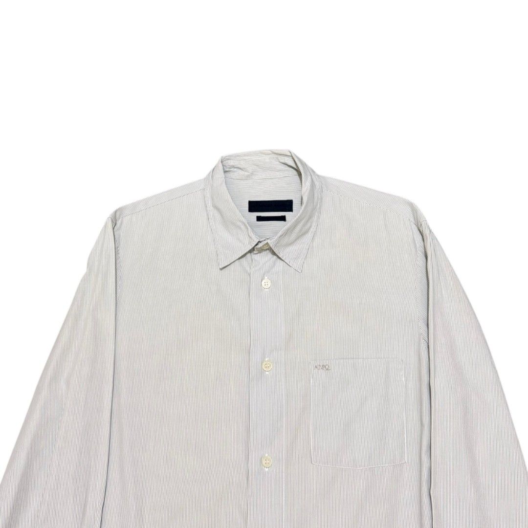ALEXANDER MCQUEEN STRIPED BUTTON UP LONGSLEEVES SHIRT (Category: Formal Shirts) located in Dinalupihan. Submitted by aizzeestuffs (Listing ID 1464686706, Image 2). Description: Length:28" Width:19" Shoulder:16.5" Sleeves:26" Color may vary due to lighting. Pm for more Details. Old Money Luxury Designer..