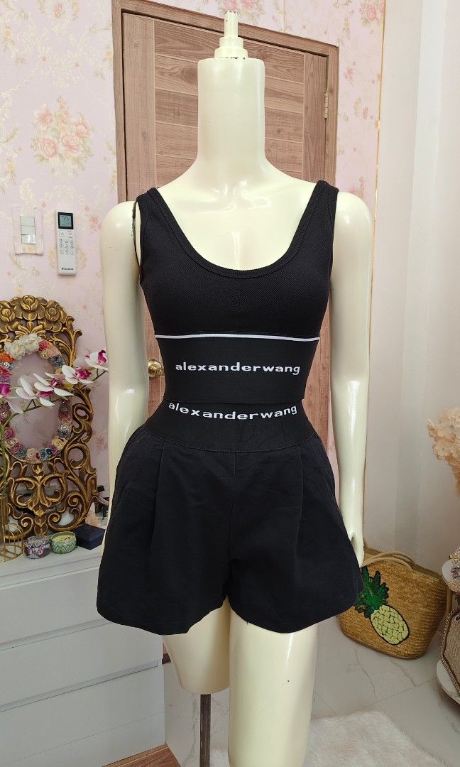Alexander Wang Shorts & Top Set (Category: Luxury Apparel) located in Pagudpud. Submitted by altheacee063978 (Listing ID 1464742278, Image 2). Description: medium on tag can fit m-l stretchy top-bust: 32-36 shorts waist: 28-34 the top is like new the shorts is a little used.