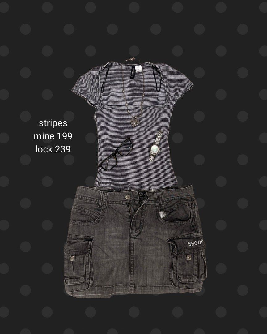 Alternative Stripes Top Low-Cut Square Neck H&M Divided (Category: Shirts) located in Taguig. Submitted by nyxie.thrifts (Listing ID 1464747582, Image 1). Description: .