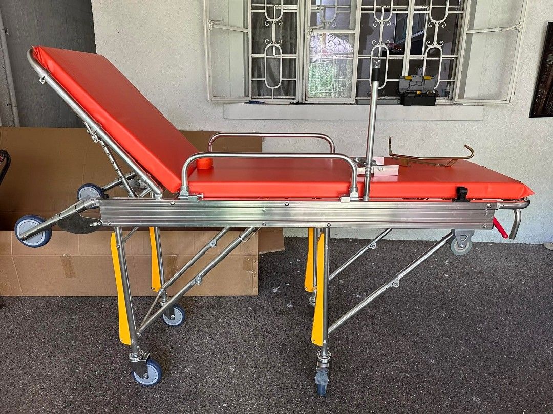 Ambulance stretcher (Category: Medical Supplies & Tools) located in Quezon City. Submitted by judaimedonlineshop23 (Listing ID 1464712578, Image 1). Description: AMBULANCE STRETCHER HEAVY DUTY HIGH QUALITY COD GCASH BANK.