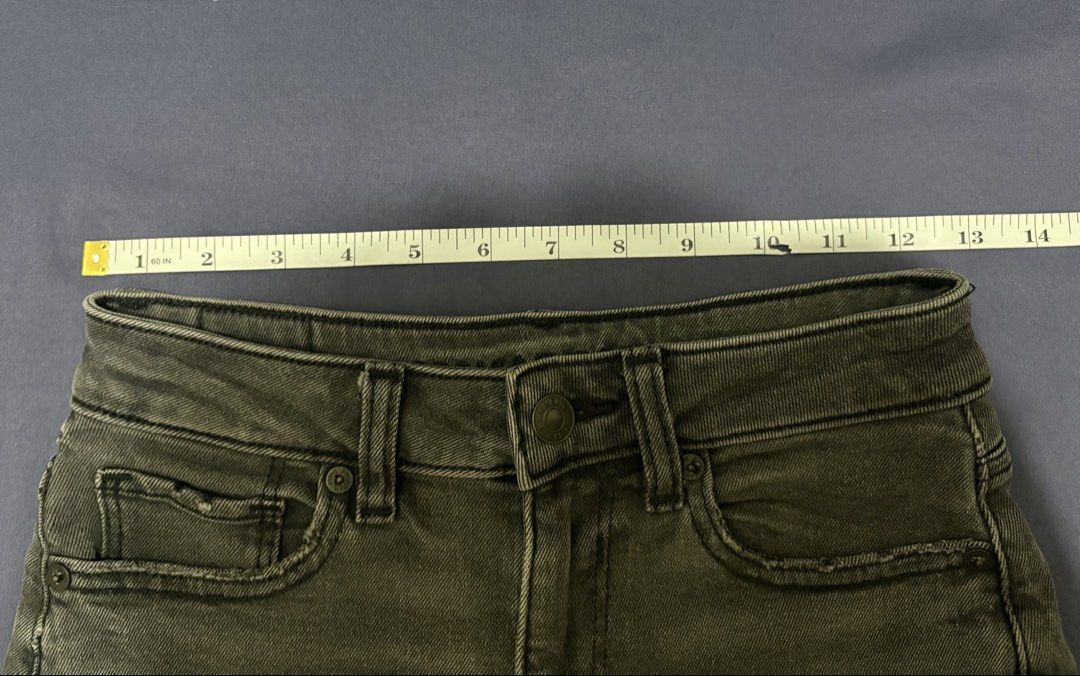American Eagle Gray High-Waisted Denim Shorts (Category: Shorts) located in Manila. Submitted by notsaekoo (Listing ID 1464640147, Image 3). Description: DETAILS - RFS: does not fit me anymore - no when worn photos ! MOP: Gcash / BDO / Maribank MOD: Lalamove/Grab or meetup near UST Manila.