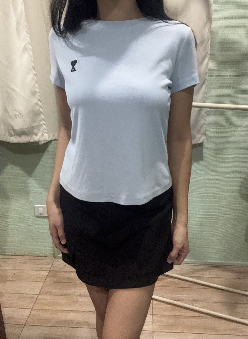 Ami Tshirt (Category: Shirts) located in Baguio. Submitted by loveangeline.29 (Listing ID 1464735270, Image 1). Description: Preloved Ami S-M Like new. No flaws. From BKK Courier: J&T MOP: Gcash 📌No COD. Payment first policy. .