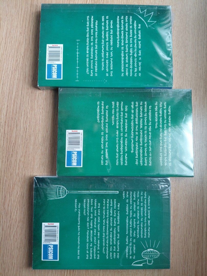 Ang Mutya ng Section E by Lara Flores (Complete Set) (Category: Storybooks) located in Pasay City. Submitted by fastoc (Listing ID 1464599976, Image 2). Description: - Complete set of Ang Mutya ng Section E by Lara Flores - Includes Part 1, Part 2, and Part 3 - Pocketbook format from Psicom - Ideal for fans of Filipino romance novel - Signed by the Author - Can nego pa sa price Each Part 1 150 Part 2 150 Part 3 170.