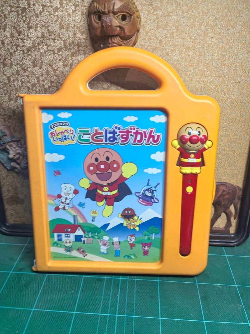 Anpanman Talking Word Book (Category: Educational & Learning Toys) located in Cebu City. Submitted by dudes_villanueva (Listing ID 1464577861, Image 1). Description: Anpanman Talking Word Book In good working condition - see all pics for overall condition. Battery operated: 2 pcs AAA battery not included for testing only..