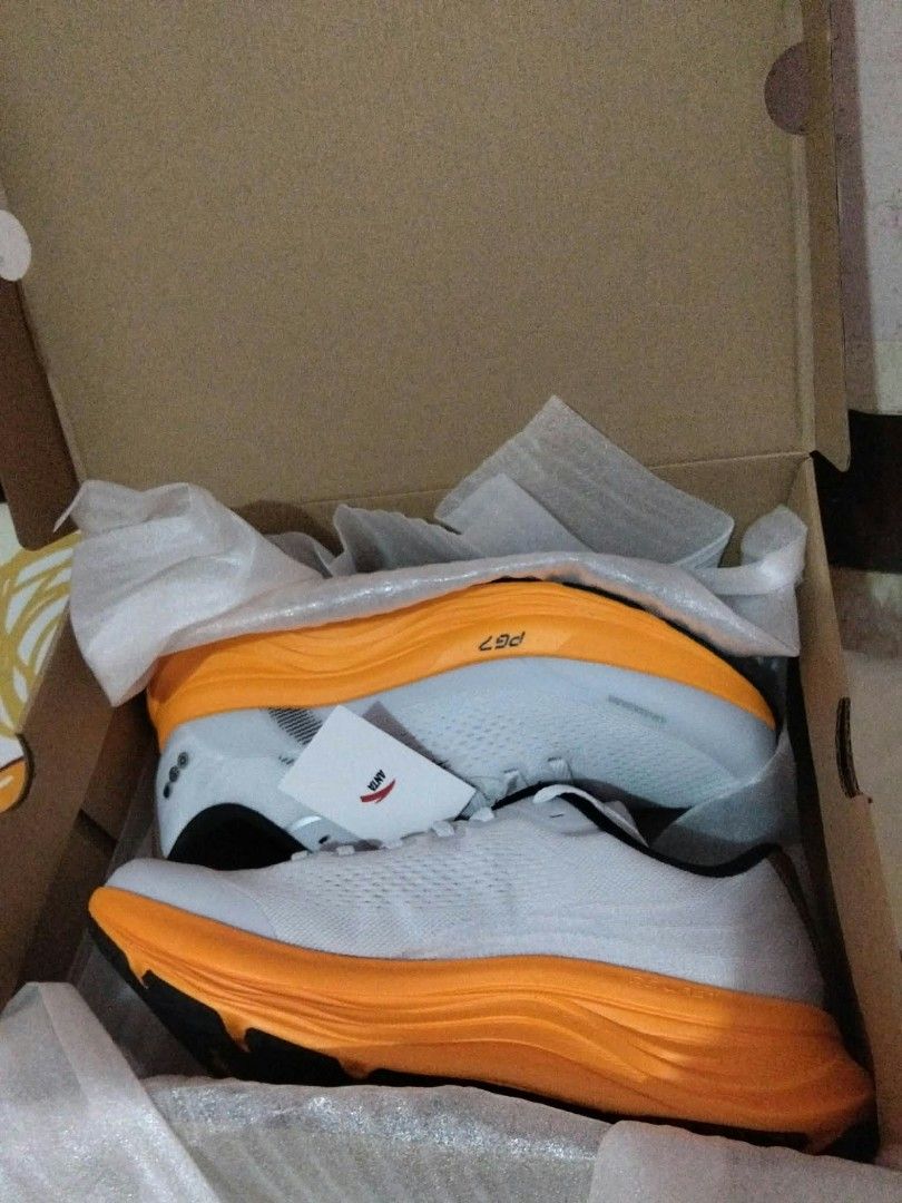 ANTA PG7 Running Shoes Grey Blue Orange (Category: Sneakers) located in Taguig. Submitted by ogeeel (Listing ID 1464701583, Image 2). Description: ANTA PG7 7 BRANDNEW BNEW/ORIGINAL WITH BOX AVAILABLE SIZE 9/9.5/11 ONLY 2200 YUNG ORANGE 2499 YUNG BLUE TAGUIG LOCATION.