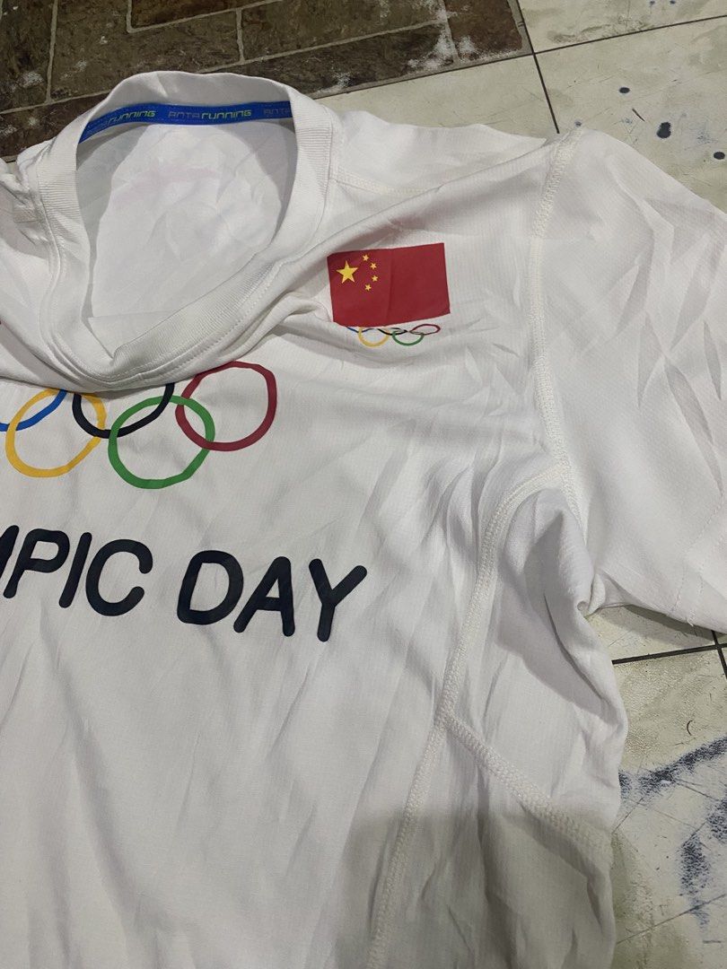 Anta running shirt Olympic day (Category: Activewear) located in Tagoloan. Submitted by puretiger-389e (Listing ID 1464707203, Image 3). Description: Anta Running shirt Olympic day Excellent condition Size Medium to large 20x27 dimensions (stretch) No issues.